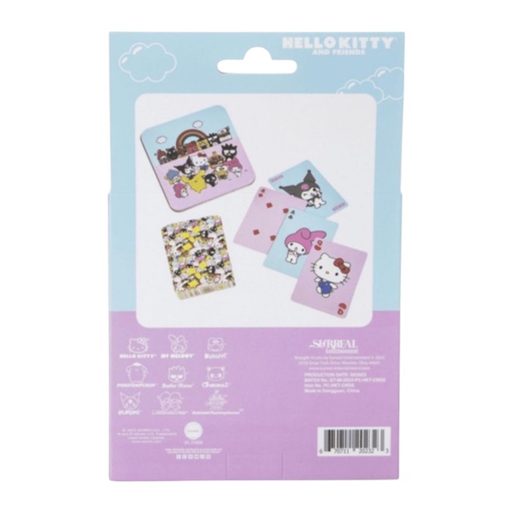 Sanrio Hello Kitty Standard Playing Card Decks with Storage Tin - Picture 4 of 4
